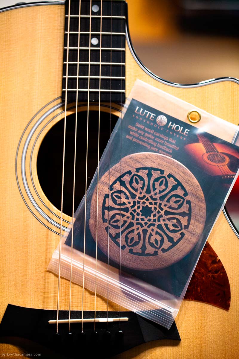 Acoustic Guitar Soundhole Cover jerk with a camera