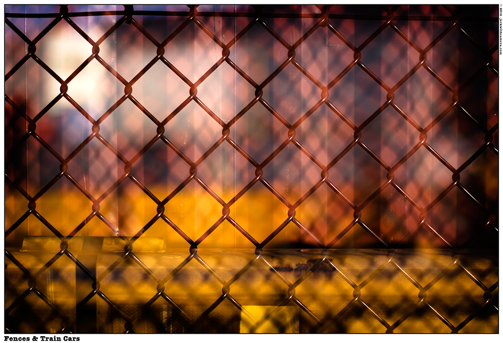 Multiple Exposures - Train and Fences