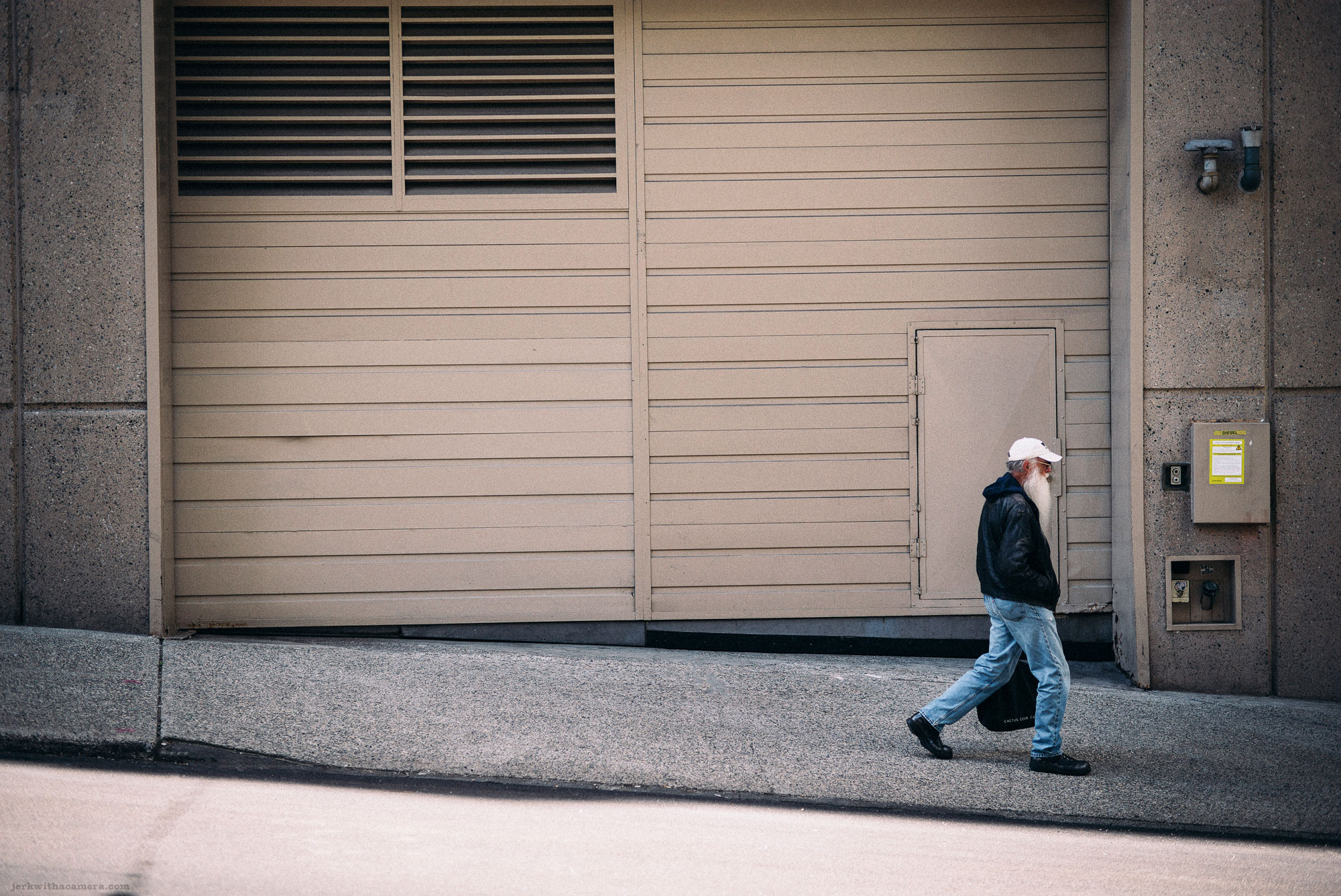 Folks walking in front of broken places