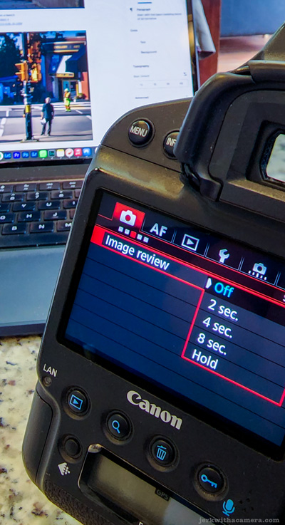 Image Review Setting on a canon 1dx Mark II